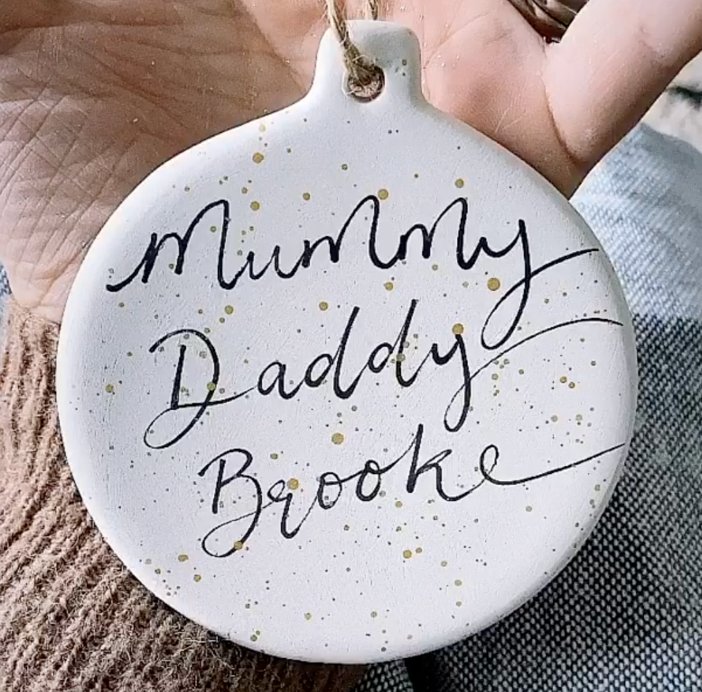 Personalised Christmas Tree Decoration - Round