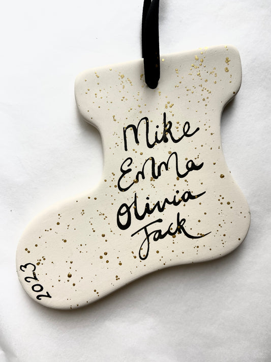 Personalised Christmas Tree Decoration - Stocking