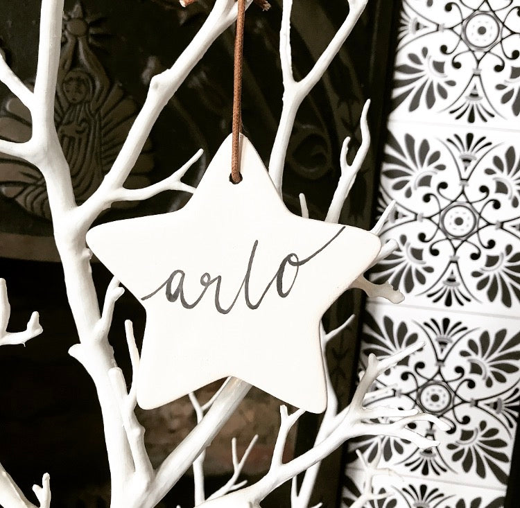Personalised Christmas Tree Decoration - Star