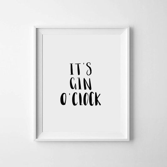 Gin O Clock Home Print