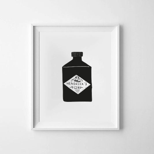 'Hendricks' Monochrome Print