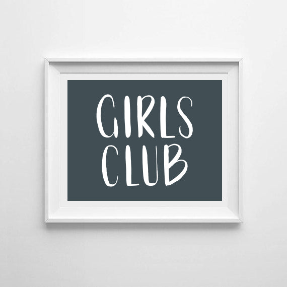 'Girls Club' Print (other colours available)