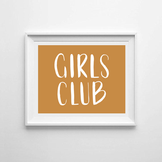'Girls Club' Print (other colours available)