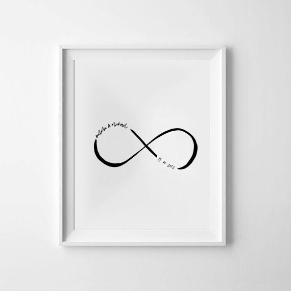 Infinity Loop Love Eternal Love / Infinity Loop - Personalised Print – Lovely Ink Studio